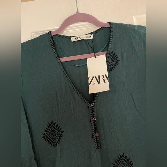 NEW Zara midi dress long sleeve - Picture 3 of 7